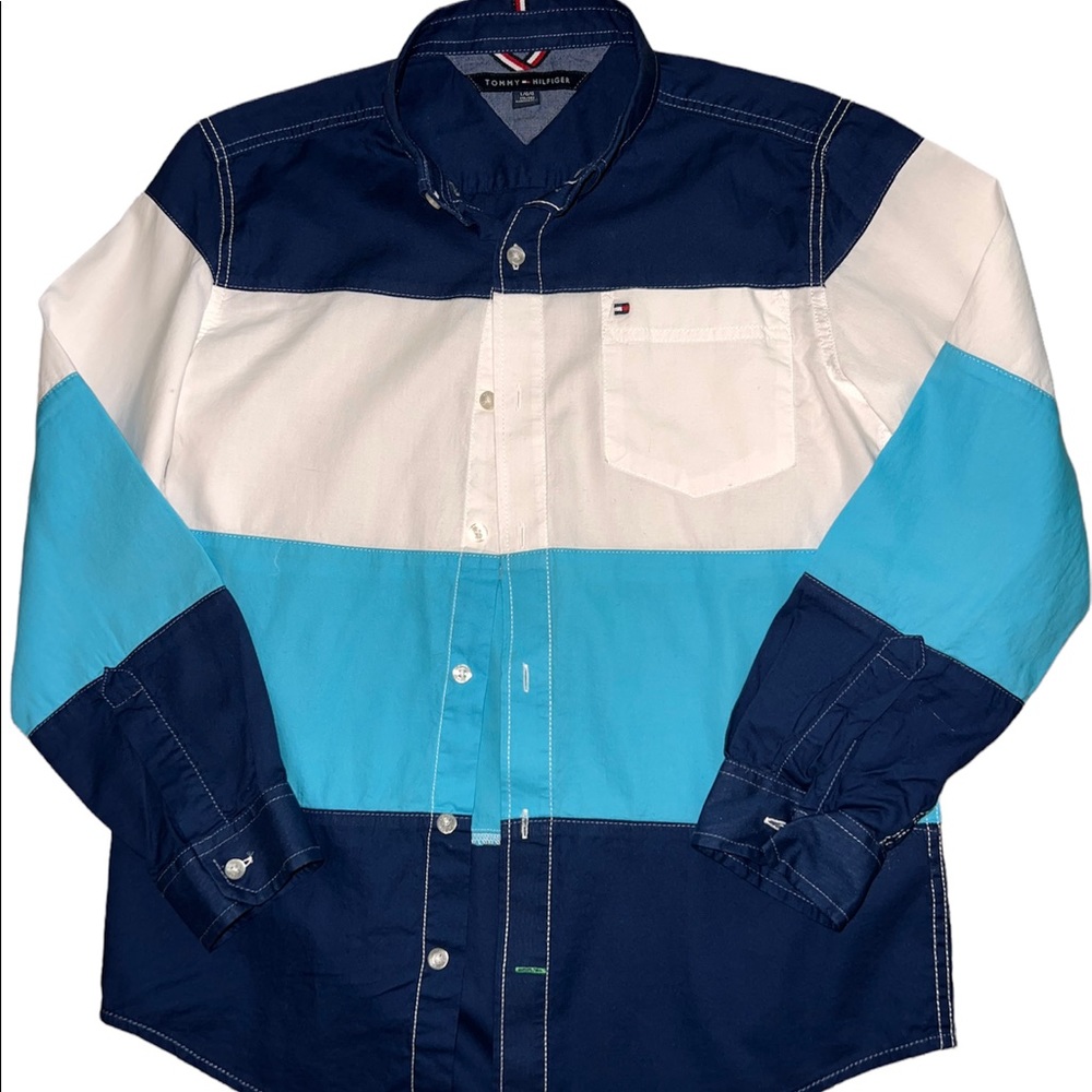 Tommy Hilfiger boys size L (16/18) button down shirt